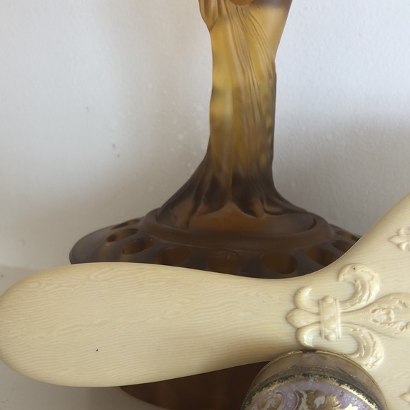 Antique Handmirror Fleur de Lis - Picture 12 of 12